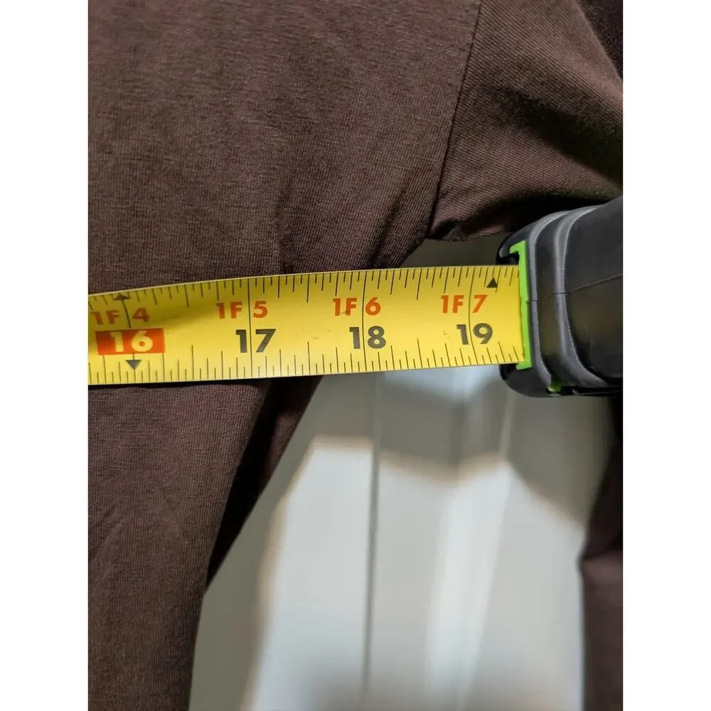 NEW Pretty Garden Bodycon Midi Dress Women's M Brown Long Sleeve Belted Pockets - Picture 7 of 9